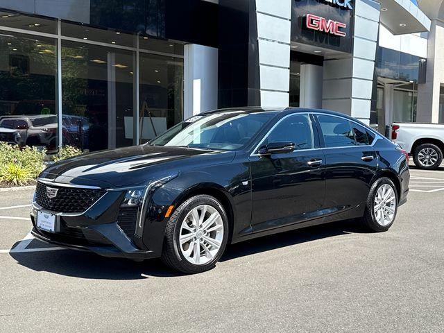 2025 Cadillac CT5 4dr Sdn Premium Luxury in Black Raven — front three-quarter view