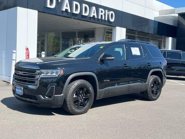 2023 GMC Acadia AWD AT4 in Ebony Twilight Metallic — front three-quarter view