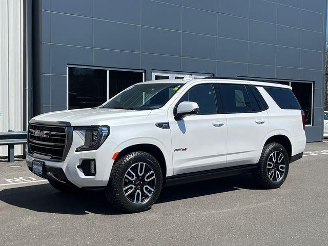 2023 GMC Yukon 4WD 4dr AT4 in White Frost Tricoat — front three-quarter view