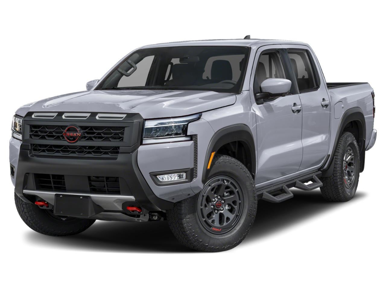 2026 Nissan Frontier Crew Cab 4x4 PRO-4X in Boulder Gray Pearl — front three-quarter view