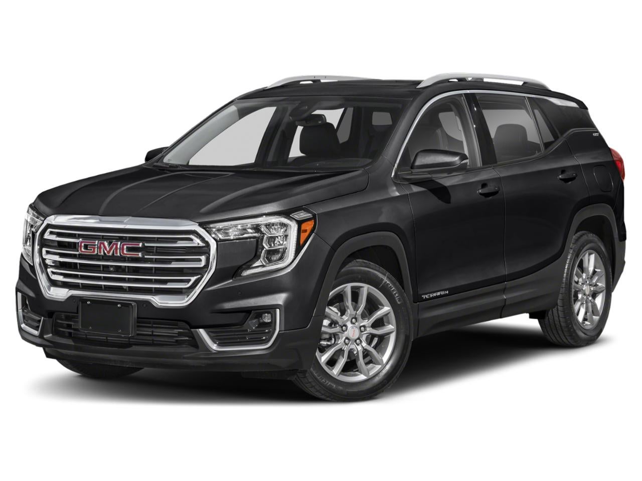 2024 GMC Terrain AWD 4dr SLE in Ebony Twilight Metallic — front three-quarter view