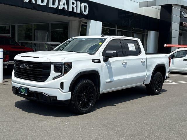 2024 GMC Sierra 1500 Crew Cab Short Box 4-Wheel Drive Elevation 3VL in Summit White — front three-quarter view