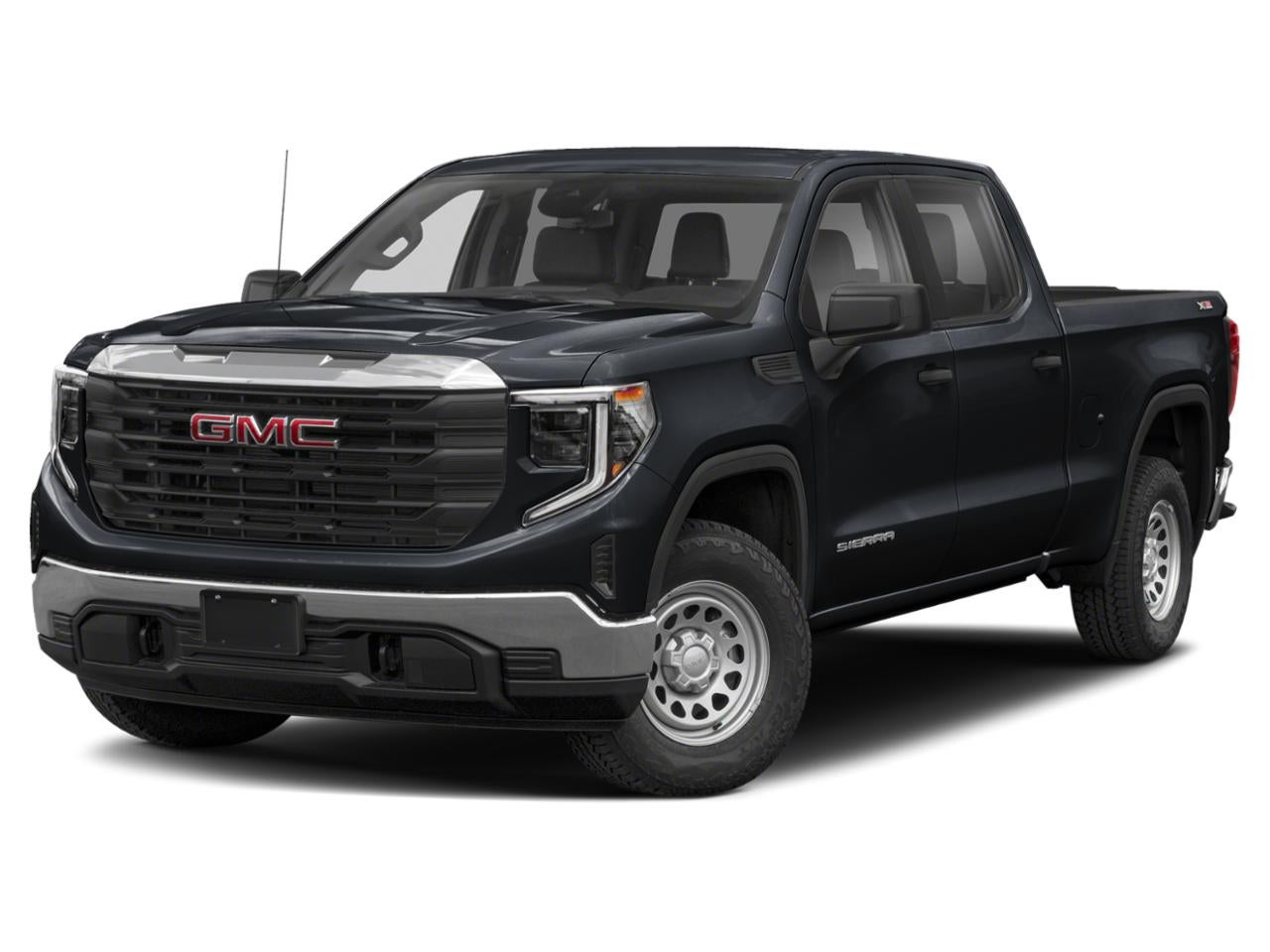 2024 GMC Sierra 1500 Crew Cab Short Box 4-Wheel Drive AT4 in Onyx Black — front three-quarter view