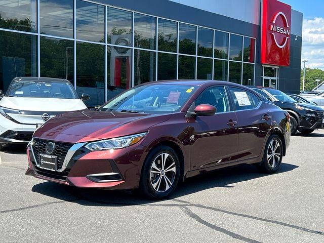 2023 Nissan Sentra SV CVT in Rosewood Metallic — front three-quarter view