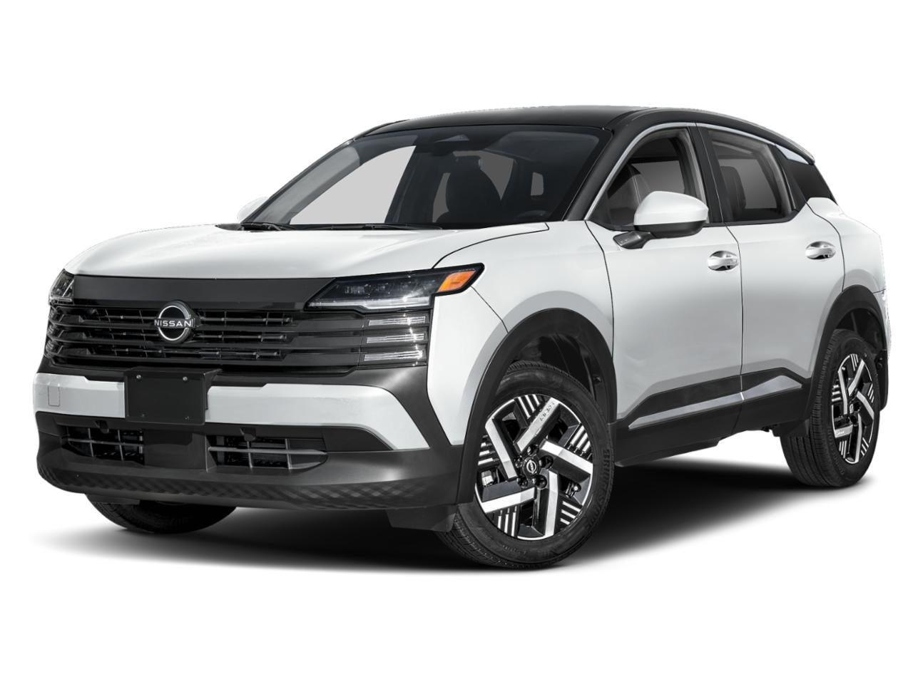 2026 Nissan Kicks SV AWD in Aspen White Tricoat Super Black Two Tone — front three-quarter view