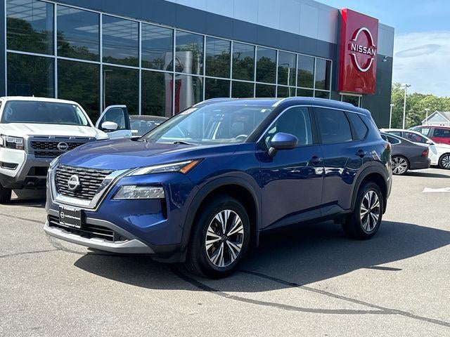 2023 Nissan Rogue AWD SV in Caspian Blue — front three-quarter view