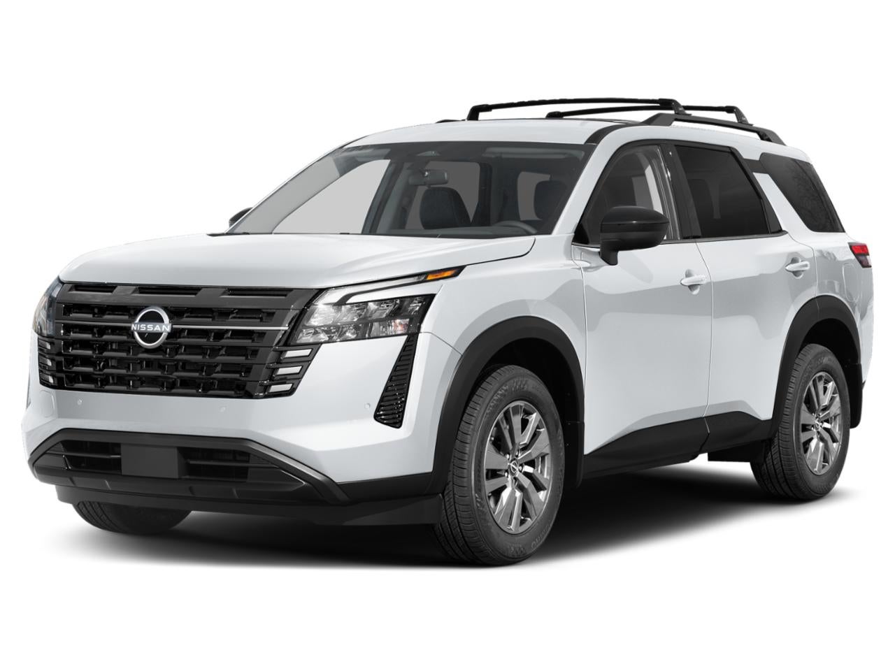 2026 Nissan Pathfinder SV 4WD in Everest White Pearl Tricoat — front three-quarter view