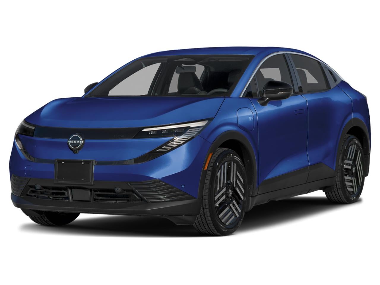 2026 Nissan LEAF SV+ FWD in Deep Ocean Blue Pearl — front three-quarter view