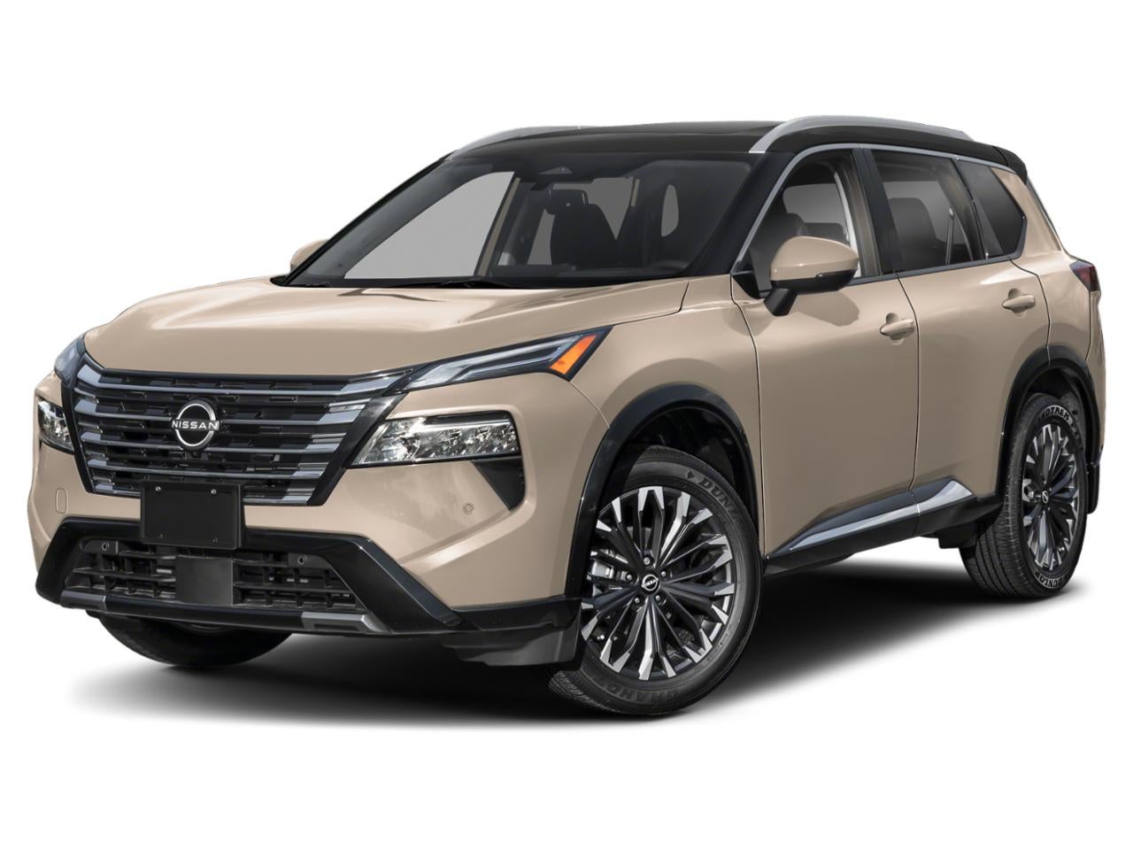 2026 Nissan Rogue 2026.5 AWD Platinum in Everest White Pearl Tricoat Super Black Two Tone — front three-quarter view